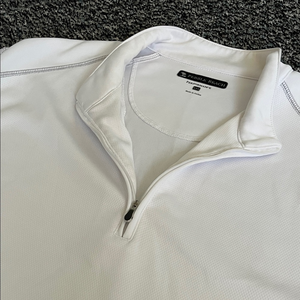 Pebble Beach White Performance Pullover - image 5
